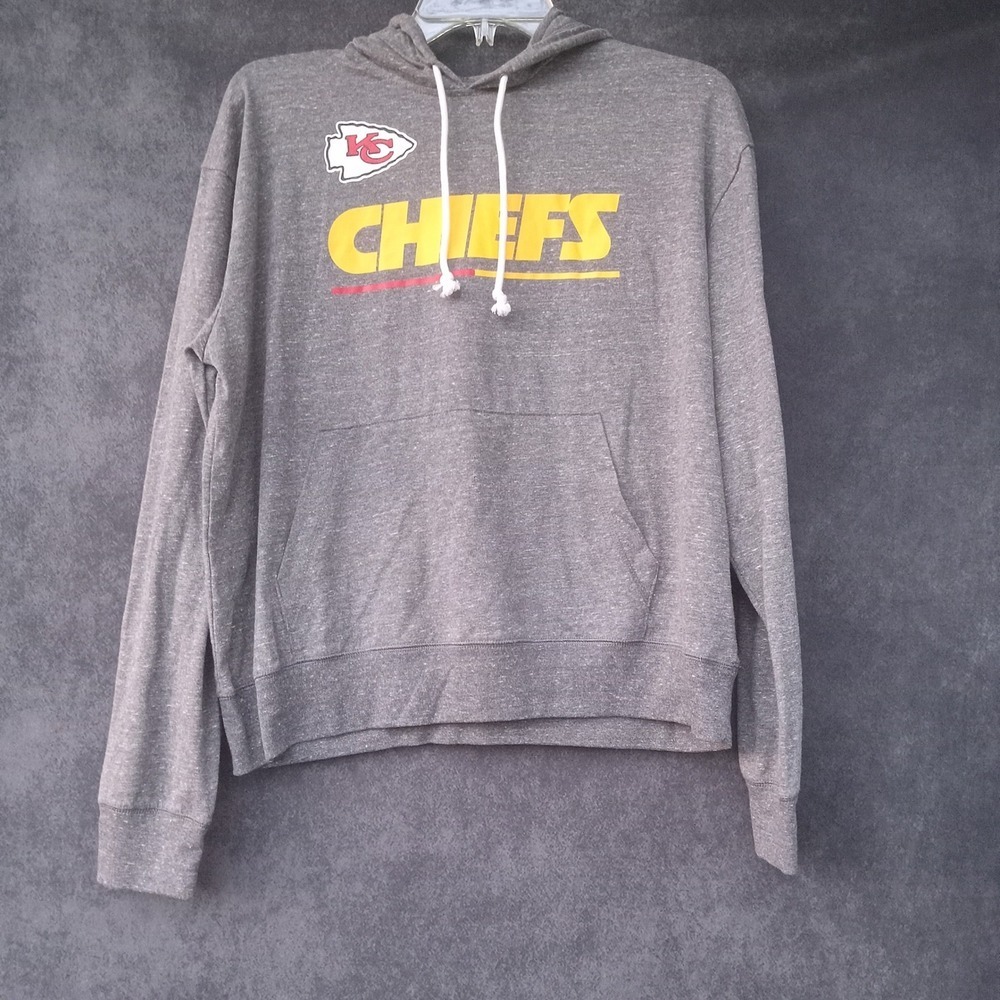 Nike NFL Kansas City‎ Chiefs Gray Hoodie Pullover Sweatshirt Size L Football